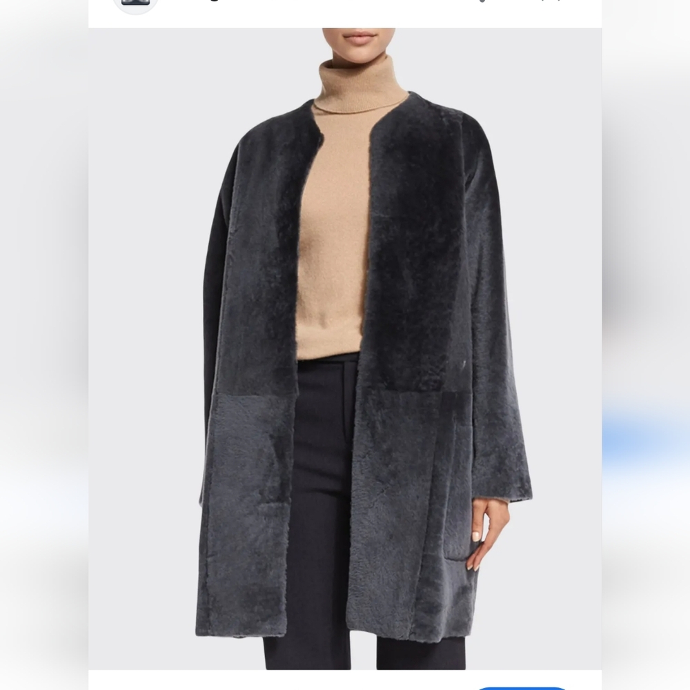 Vince reversible shearing lamb coat